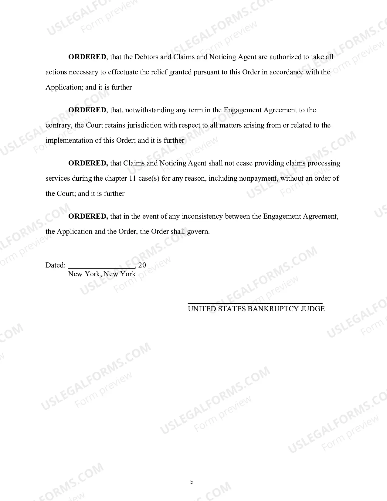 Preview Order Authorizing Retention And Appointment of Claims And Agent And Granting Related Relief