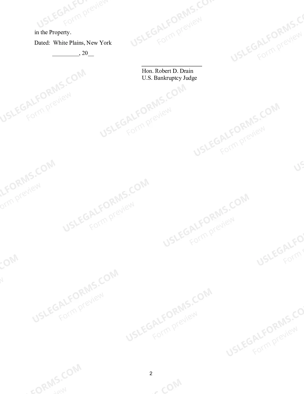 Preview Order Granting In Rem Relief From The Automatic Stay And Dismissing Case
