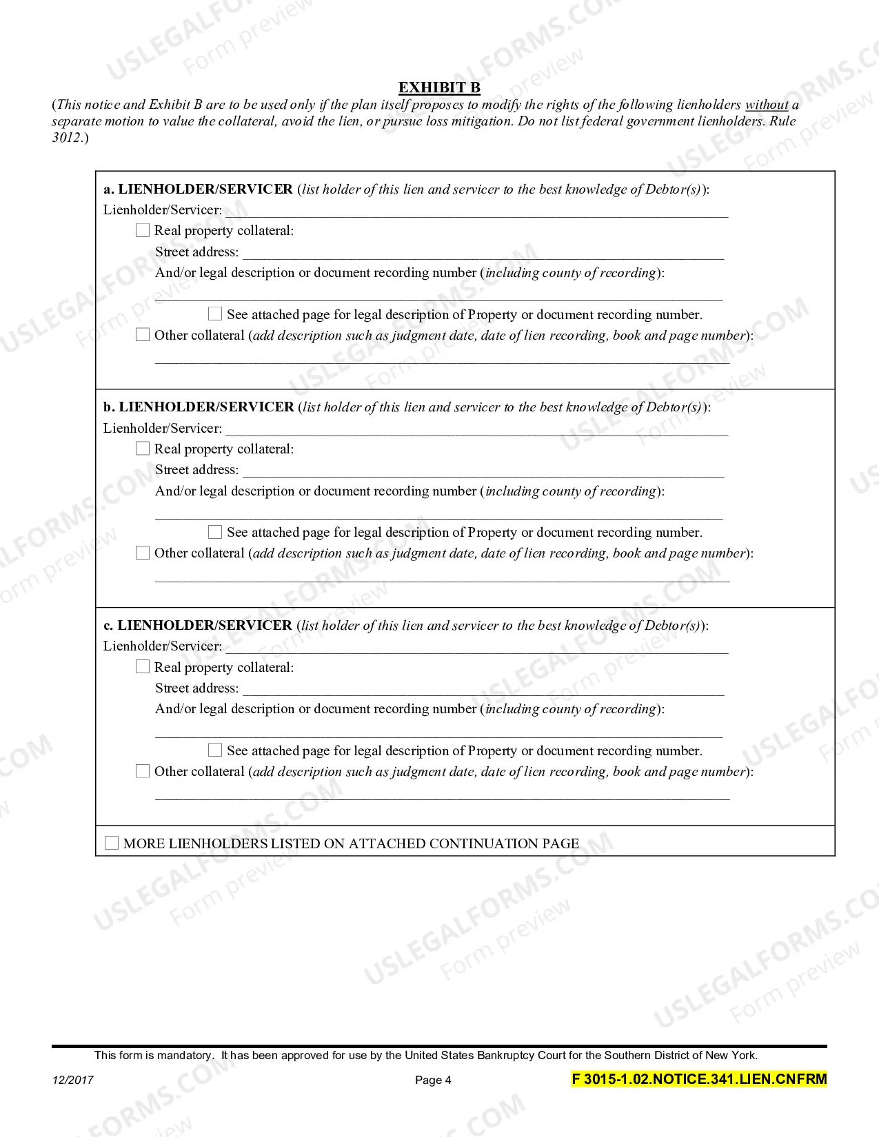 Preview Lien Notice (Fillable)