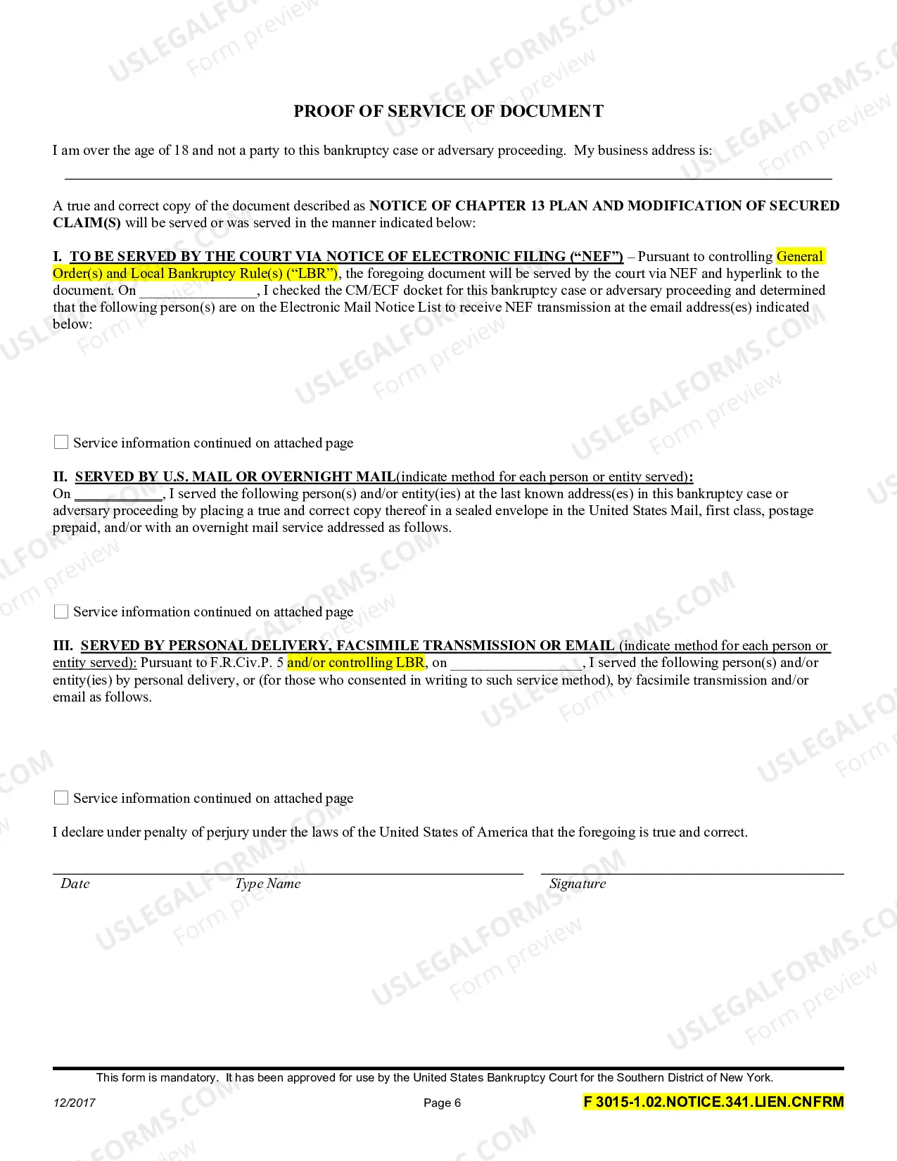 Preview Lien Notice (Fillable)