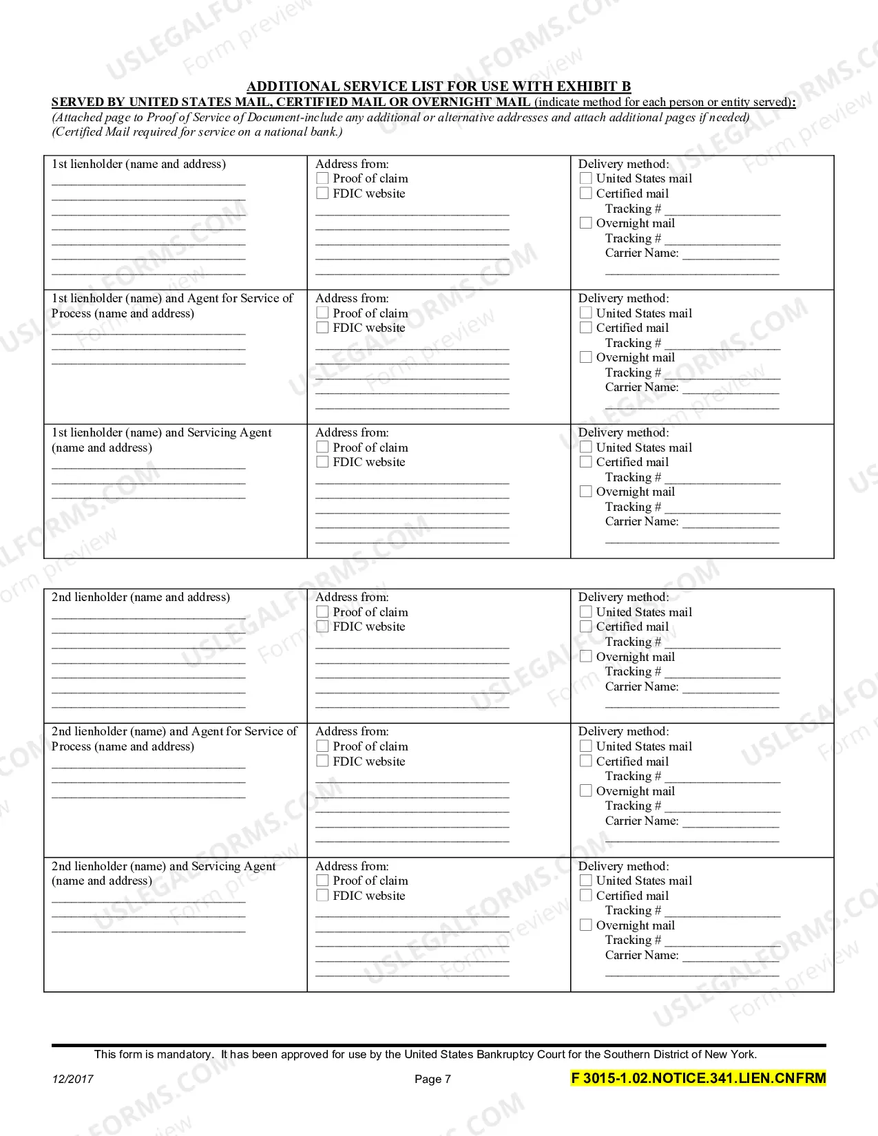 Preview Lien Notice (Fillable)