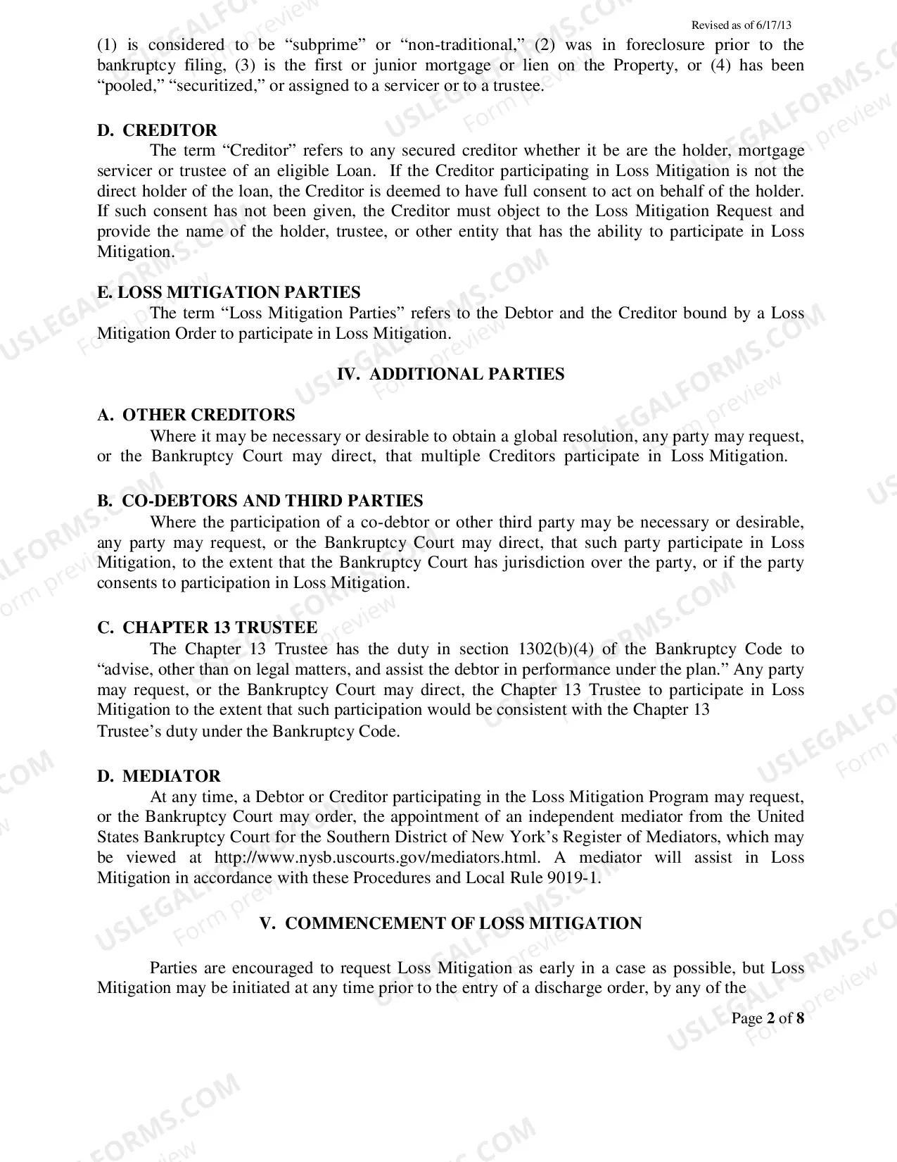 Preview Procedures