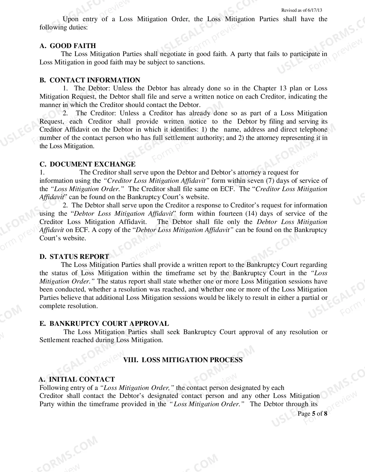Preview Procedures