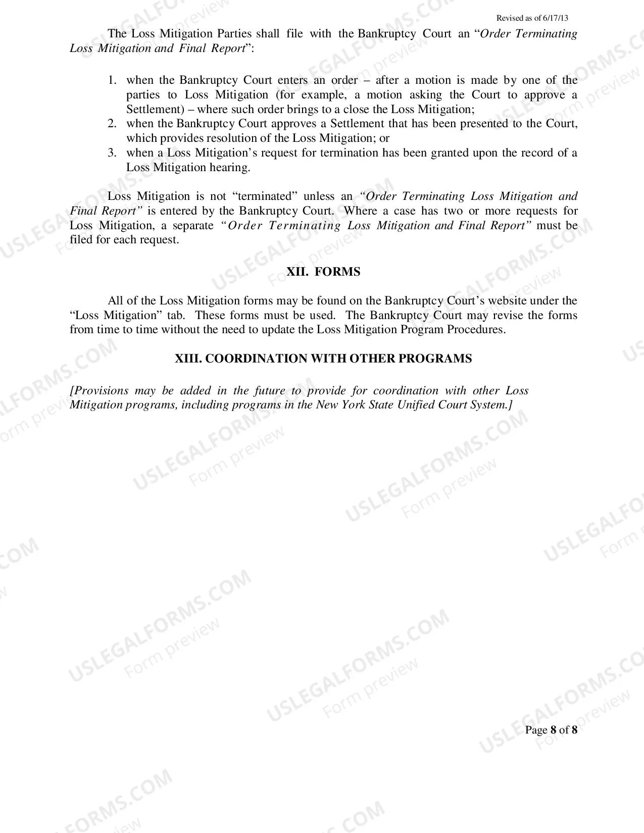 Preview Procedures