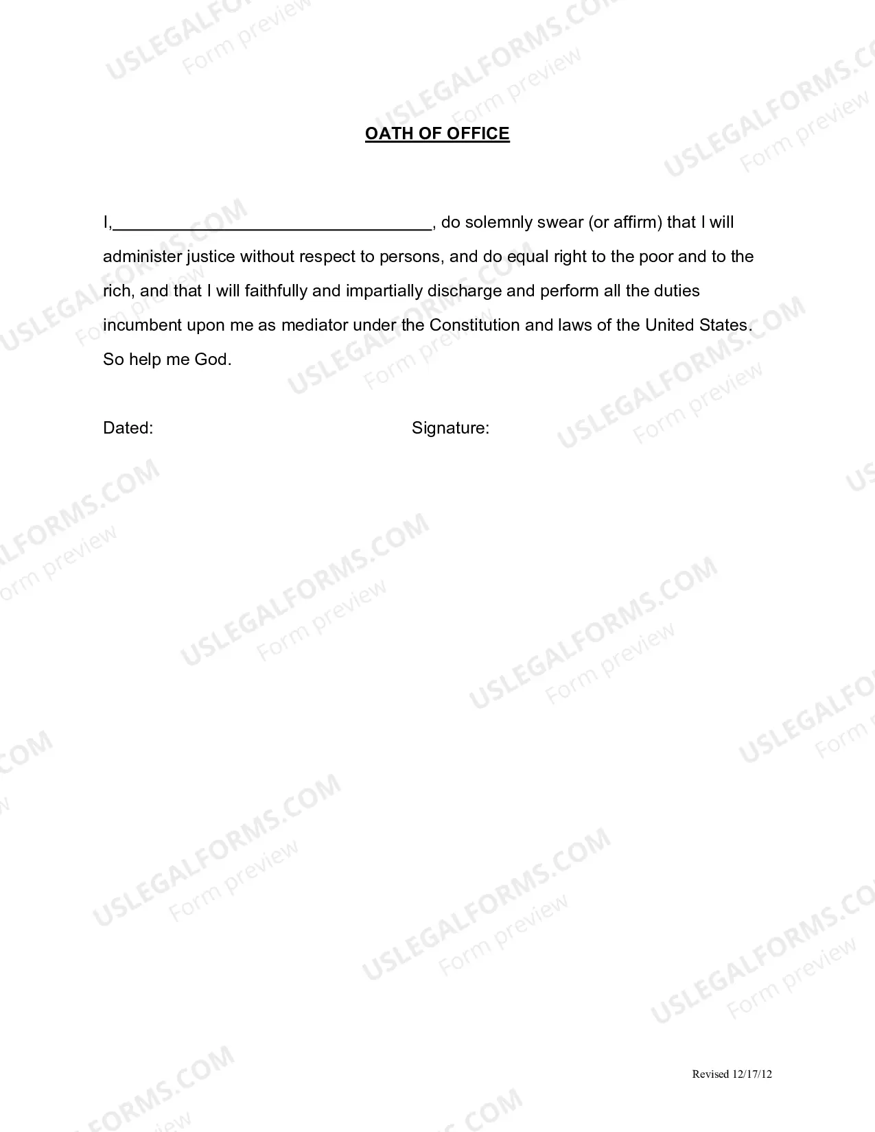 Preview Mediators' Application Form (Microsoft Word Format)