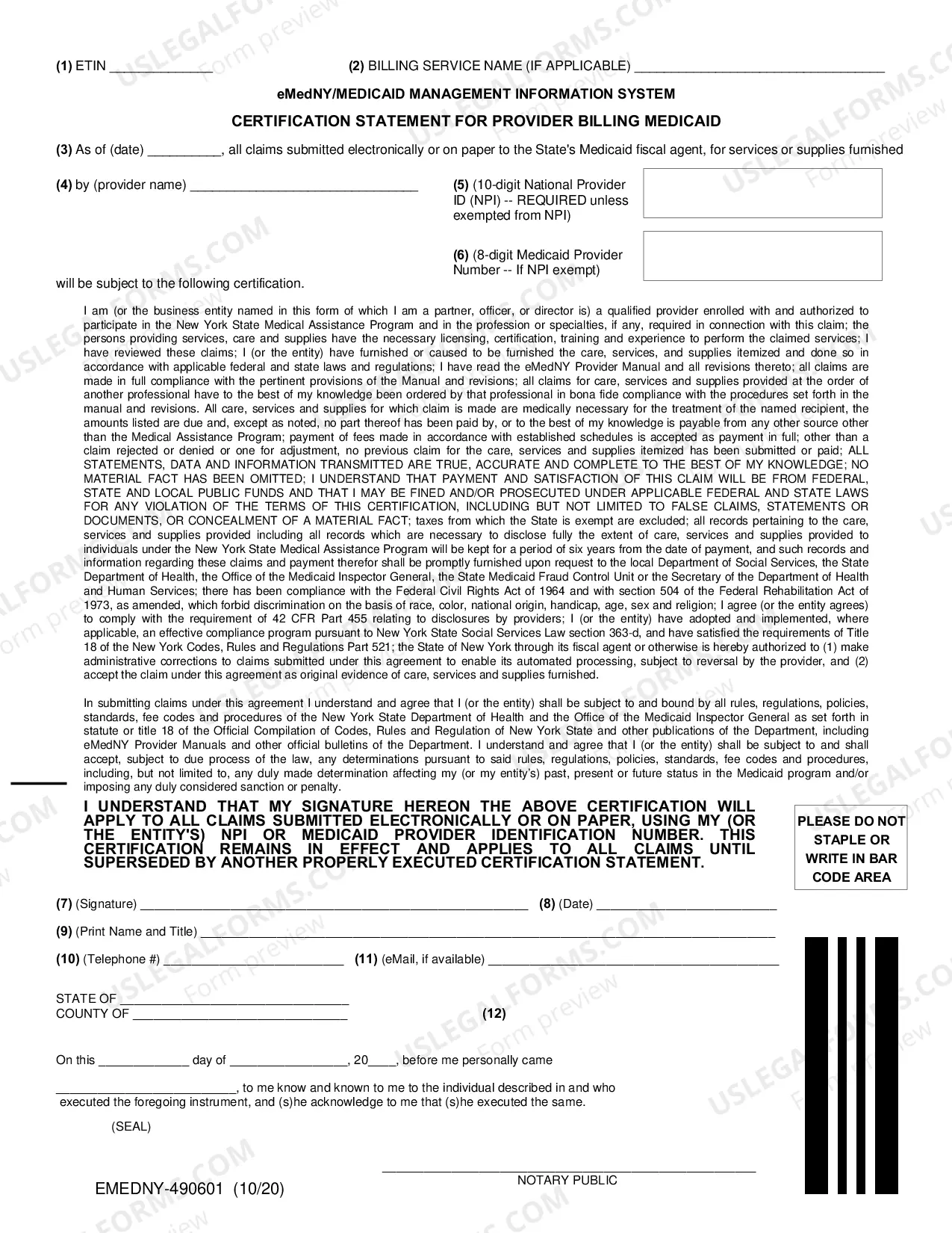 Preview Service Bureau Electronic/Paper Transmitter Identification Number (ETIN)