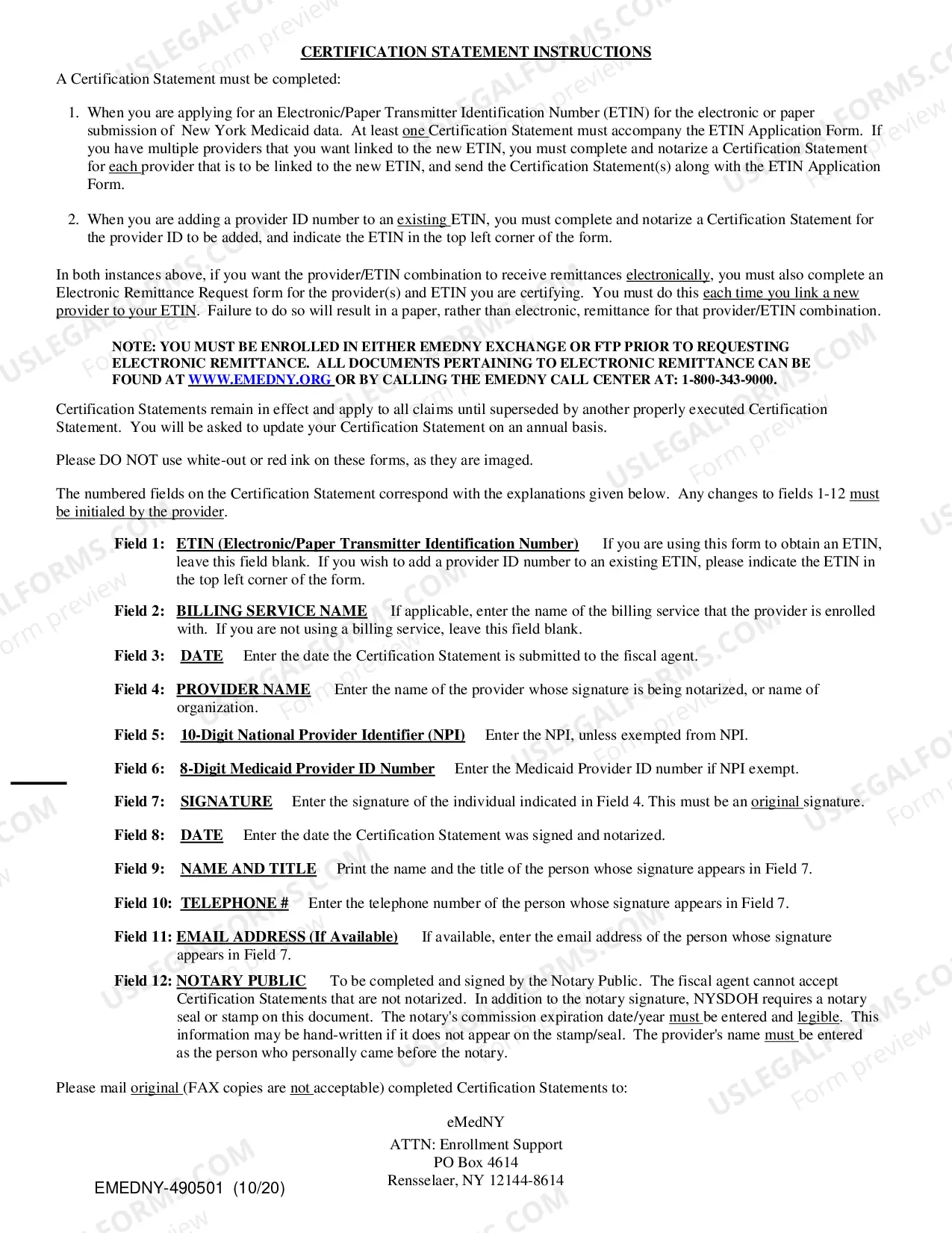 Preview Service Bureau Electronic/Paper Transmitter Identification Number (ETIN)