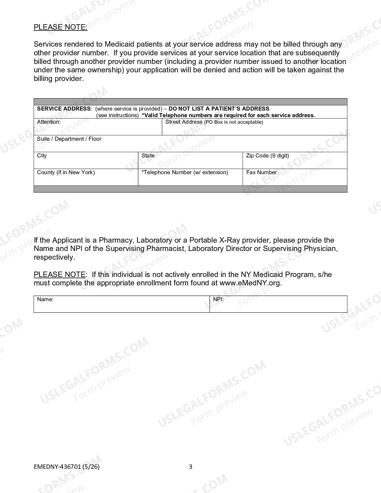 Preview NY Medicaid Provider Enrollment Form For Businesses