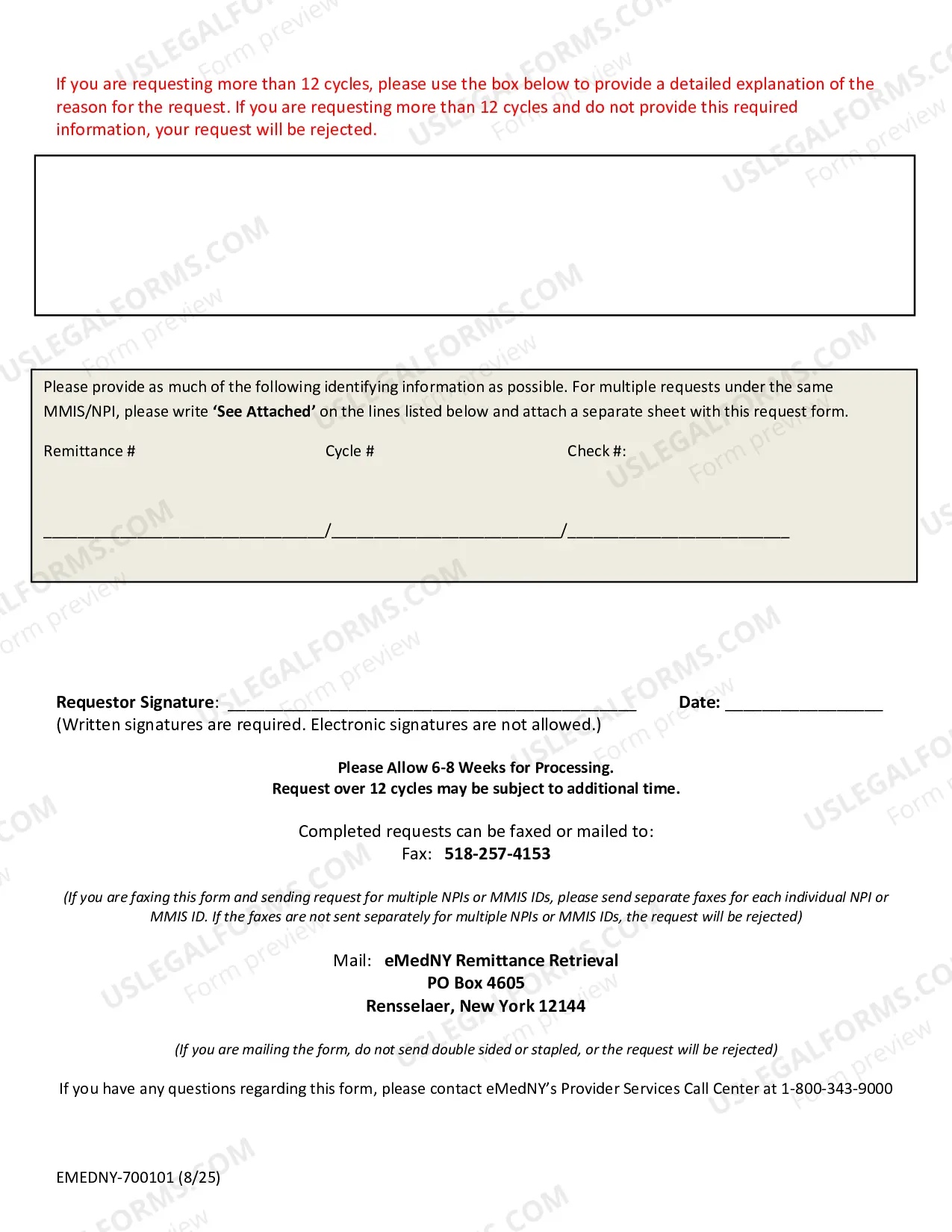 Preview Remittance Consent and Copy Request Forms