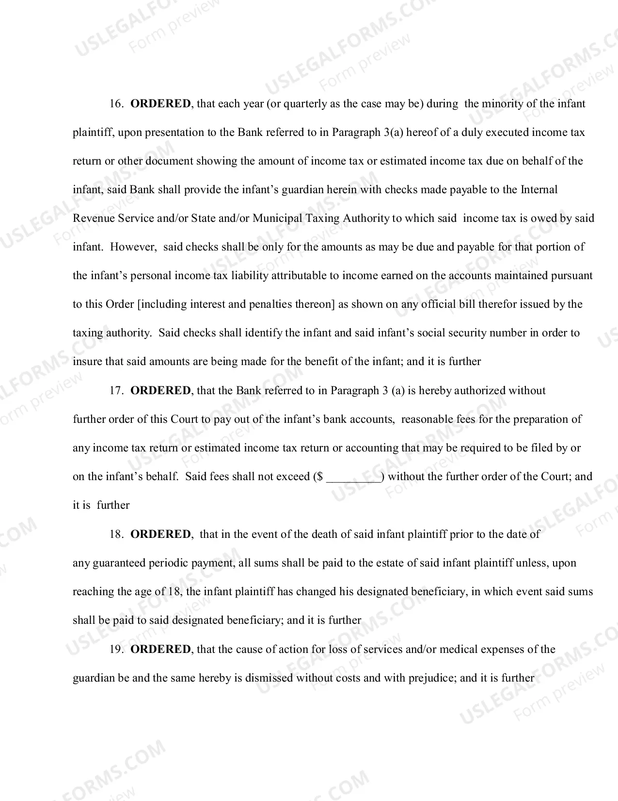 Preview Compromise Order For A Structured Settlement (Complex Order)