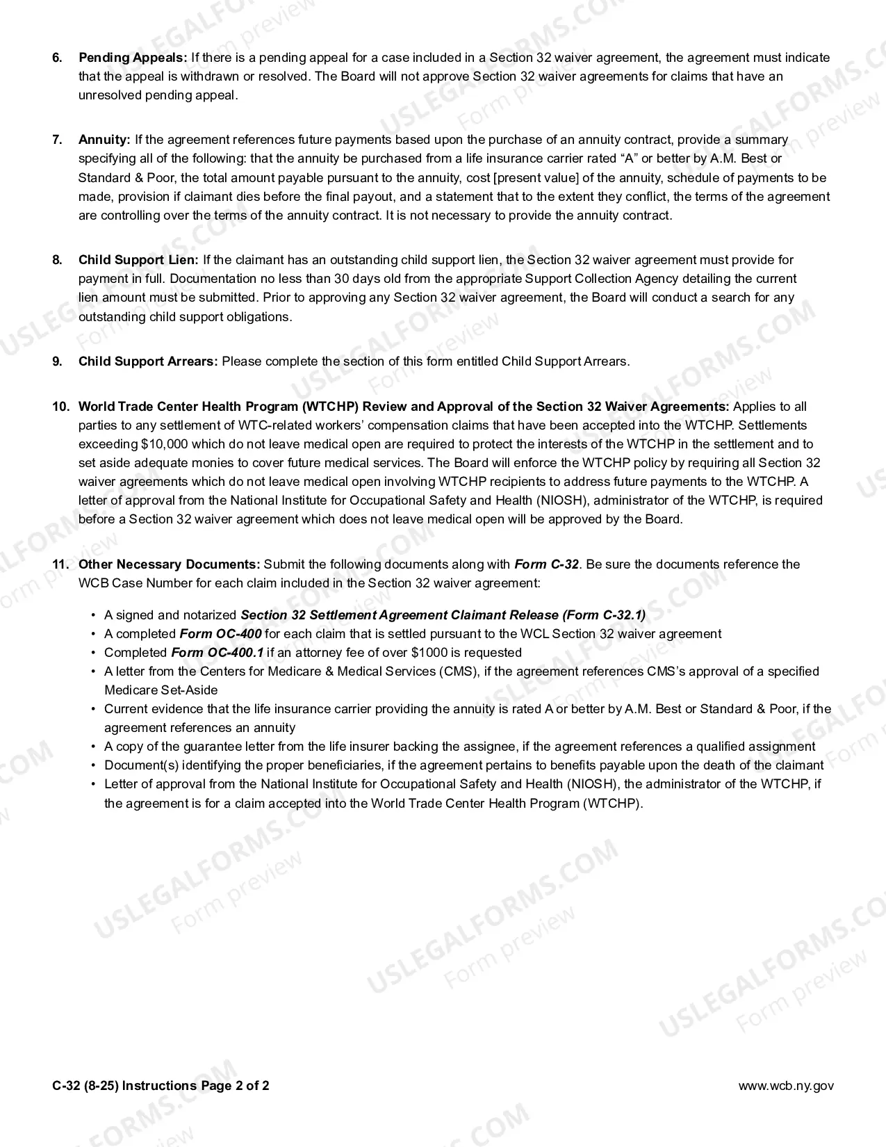 Preview Waiver Agreement - Section 32 WCL