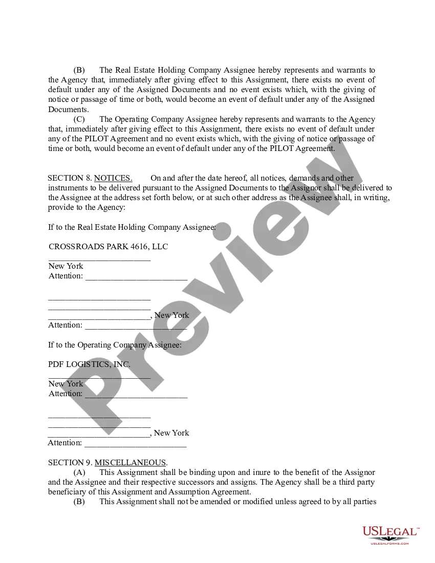 Preview Omnibus Assignment and Assumption Agreement