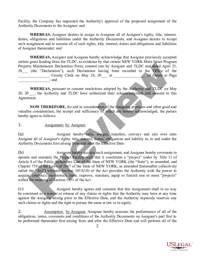 Preview Assignment and Assumption Agreement with Acknowledgment and Consent