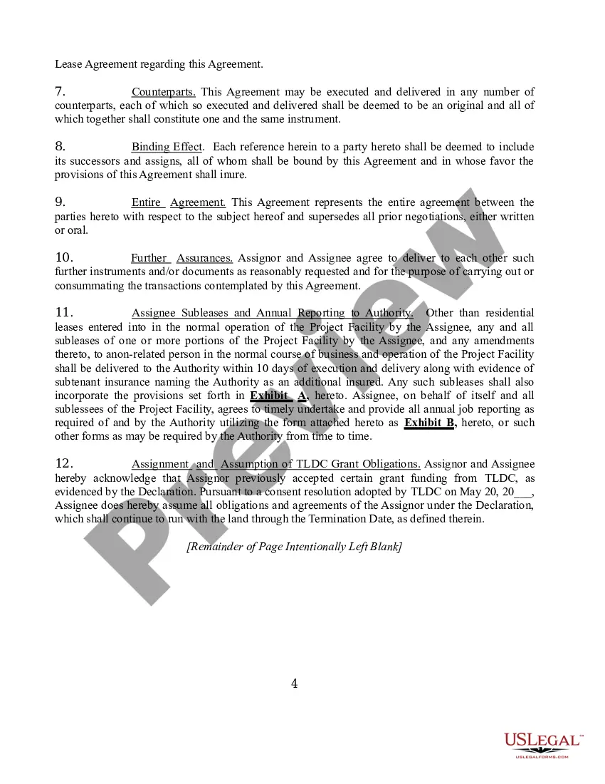 Preview Assignment and Assumption Agreement with Acknowledgment and Consent