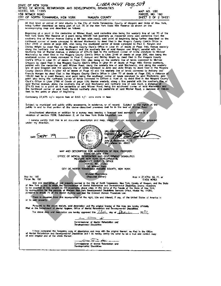 Preview Notice of Appropriation of Property