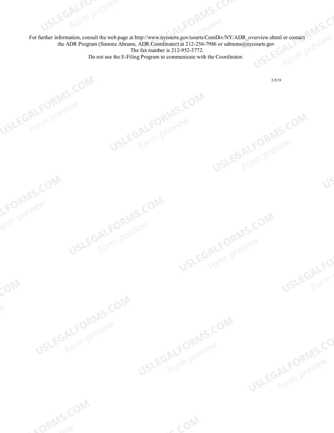 Preview ADR Initiation Form