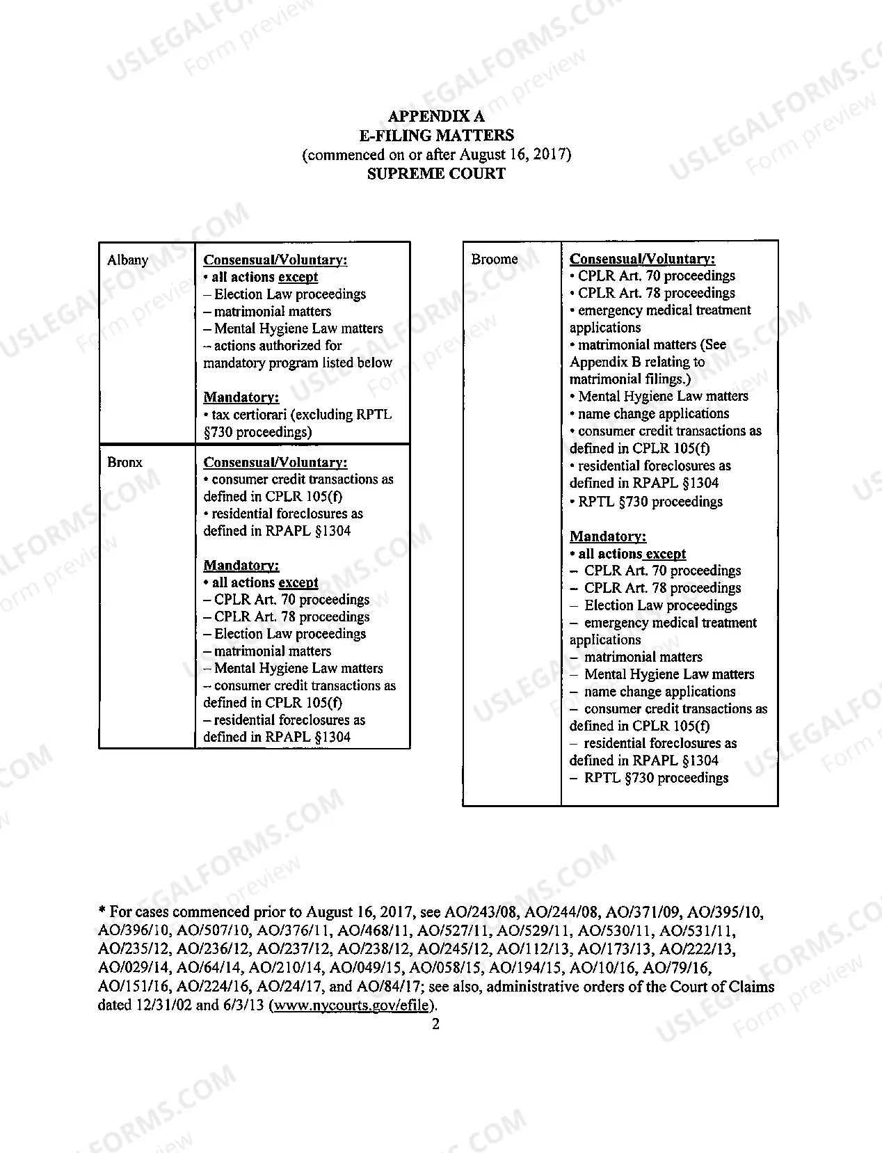 Preview Order Dated August 16, 2017