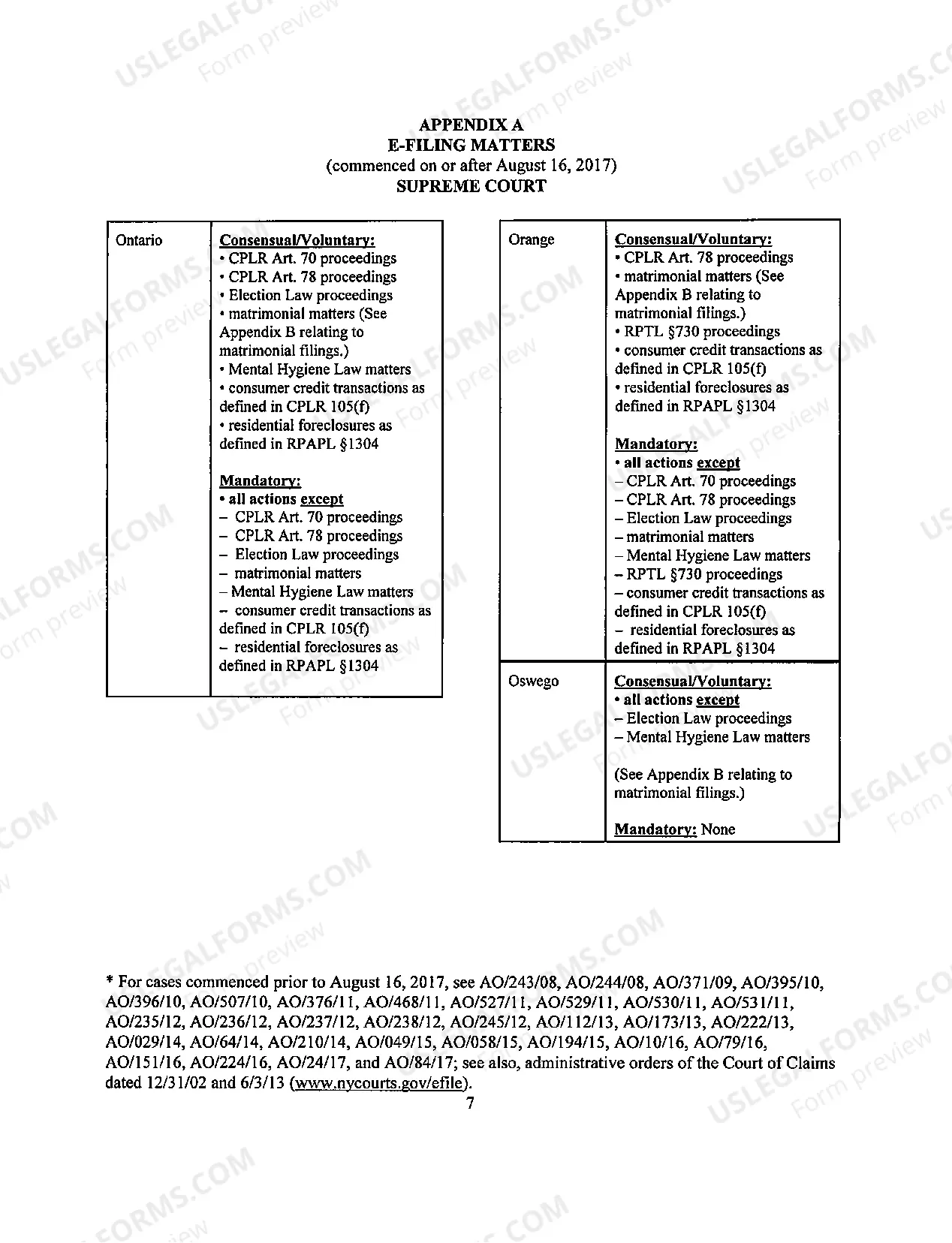 Preview Order Dated August 16, 2017