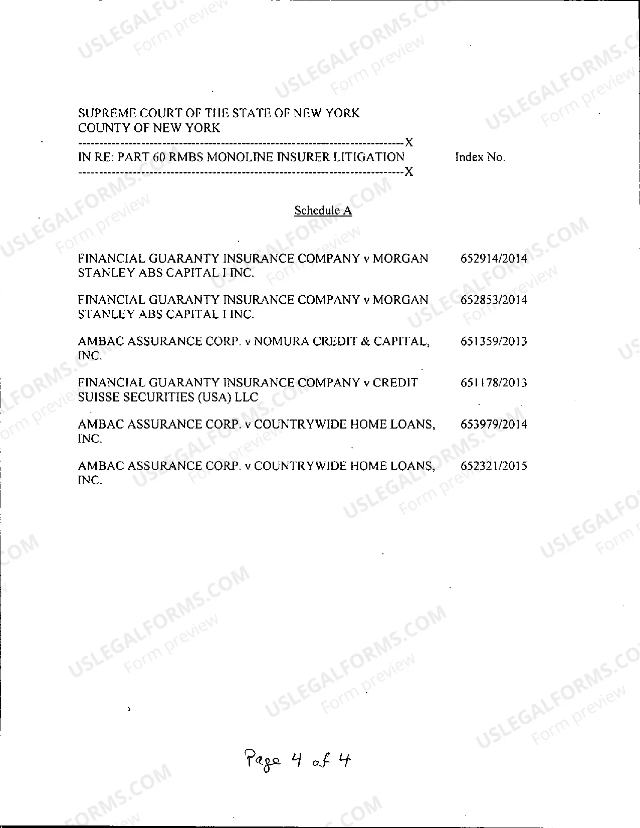 Preview Monoline Insurer Litigation