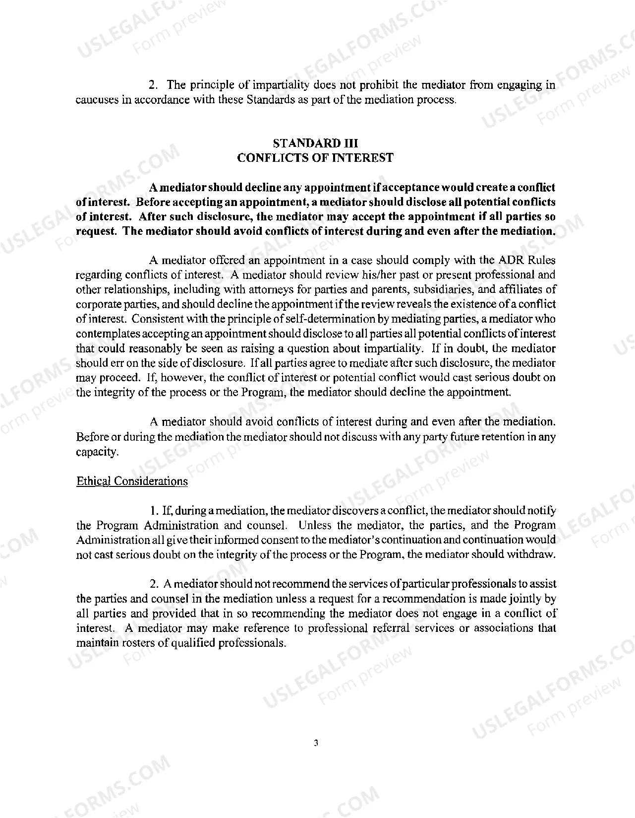 Preview Ethical Standards for Mediators