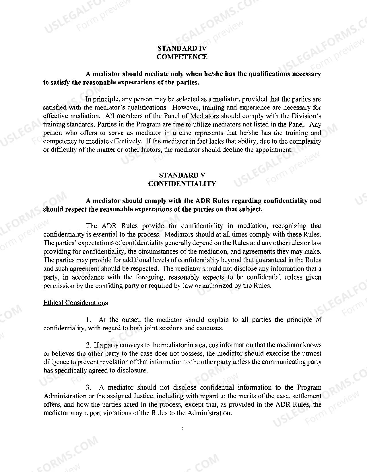 Preview Ethical Standards for Mediators