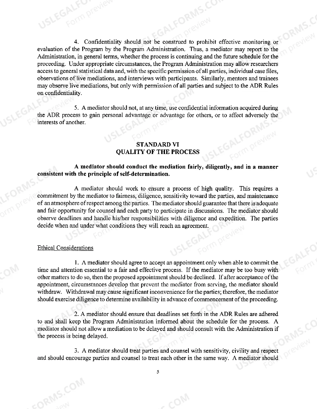 Preview Ethical Standards for Mediators
