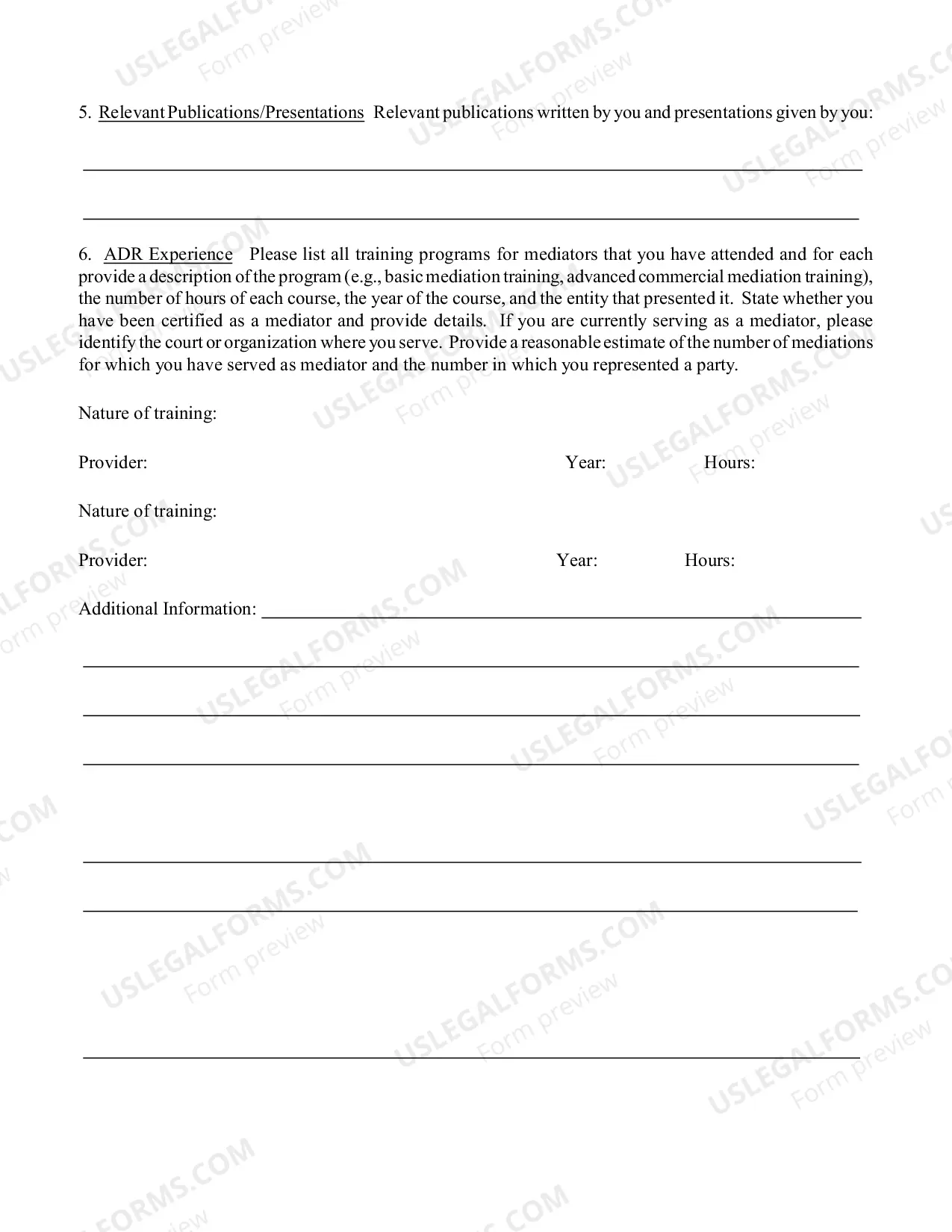 Preview Application to Join the Roster of Neutrals