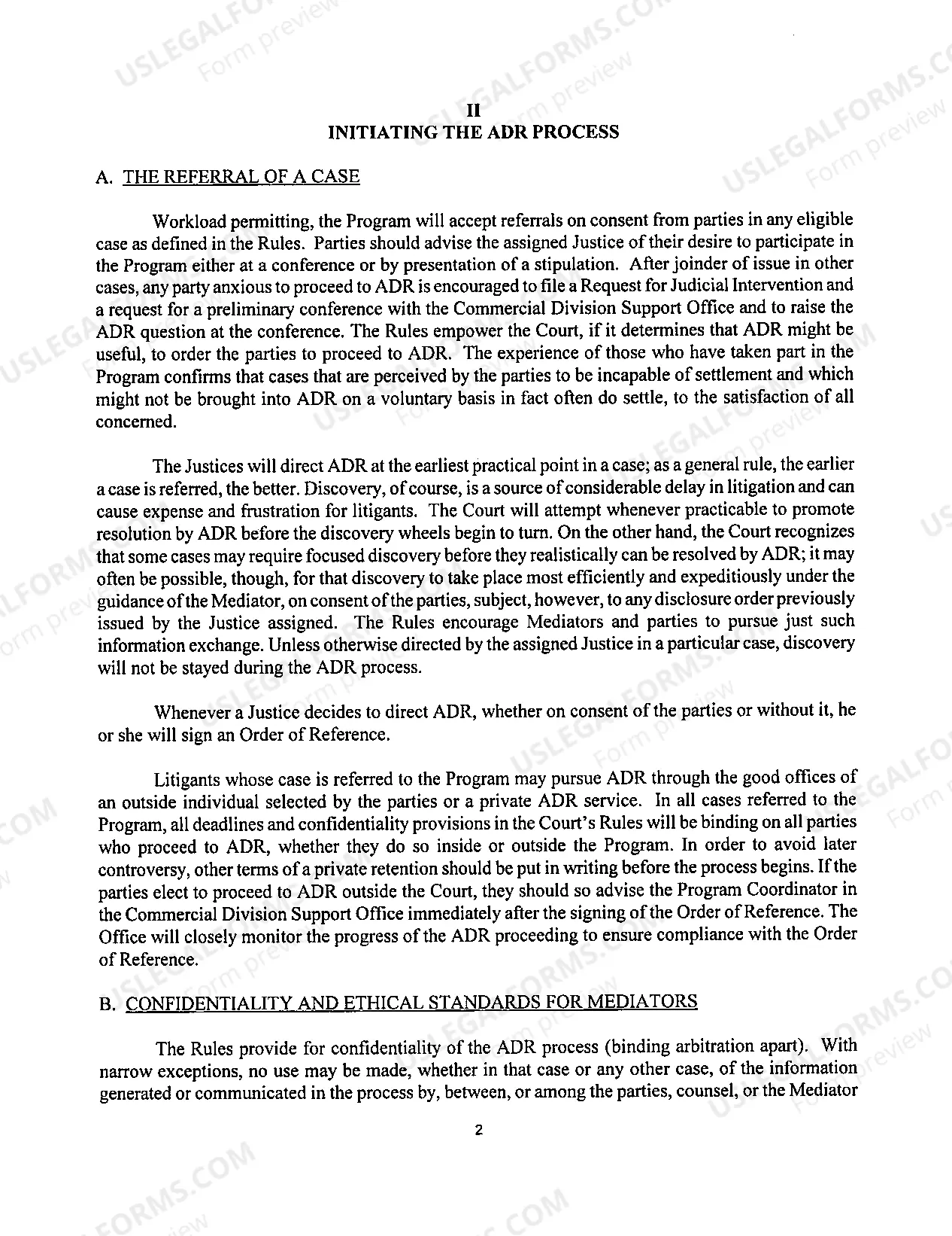 Preview Guide to the Alternative Dispute Resolution Program (rev. 2/2013)