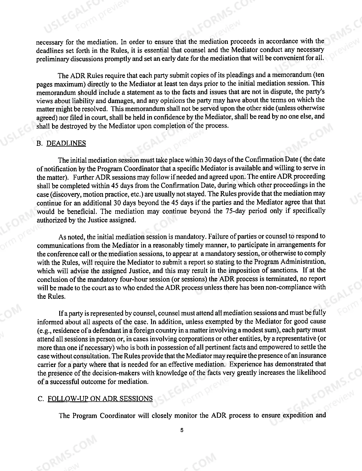 Preview Guide to the Alternative Dispute Resolution Program (rev. 2/2013)