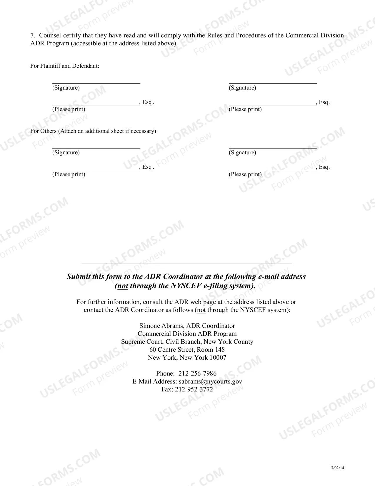Preview Notification Regarding Selection of Mediator