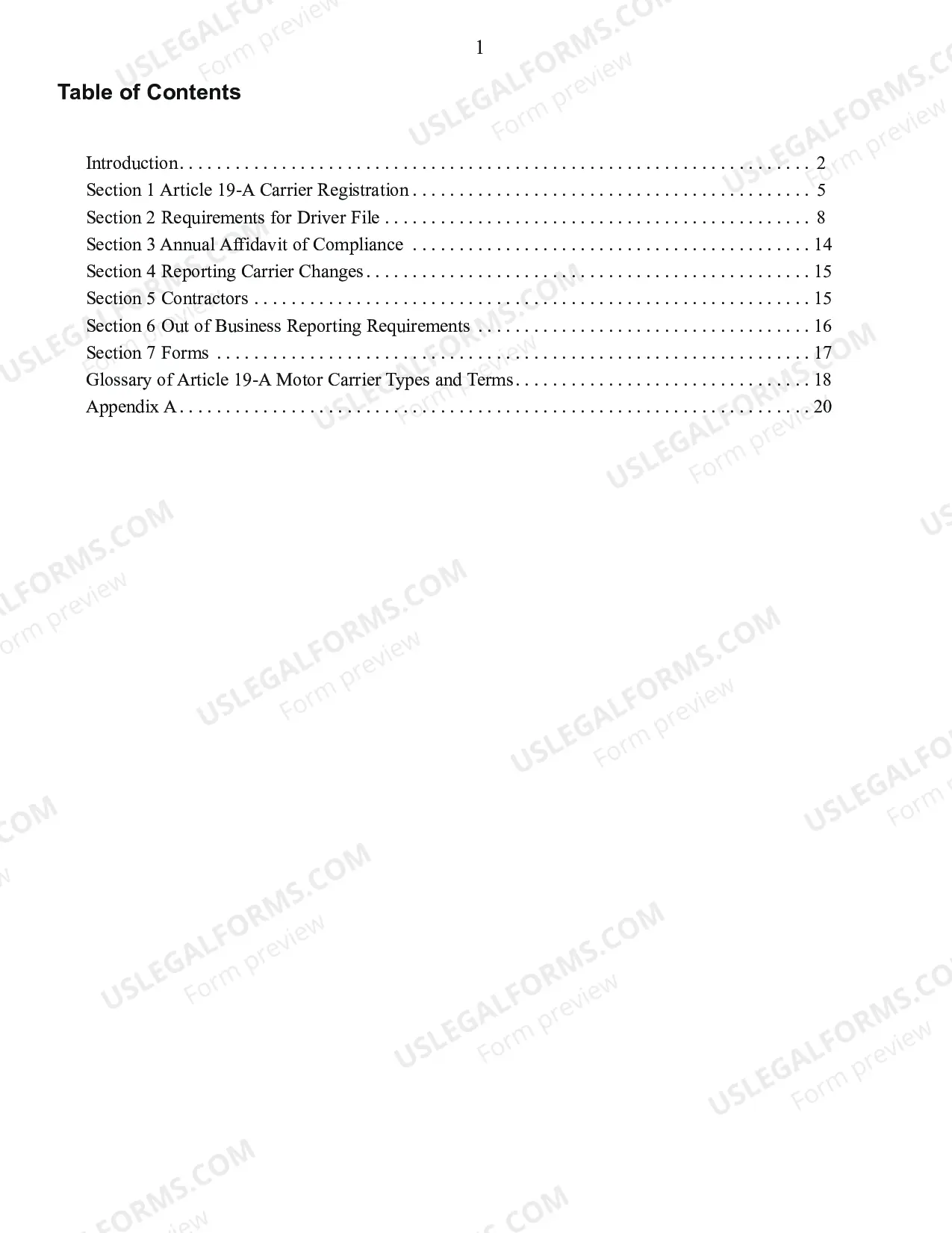 Preview Article 19-A Guide for Motor Carriers