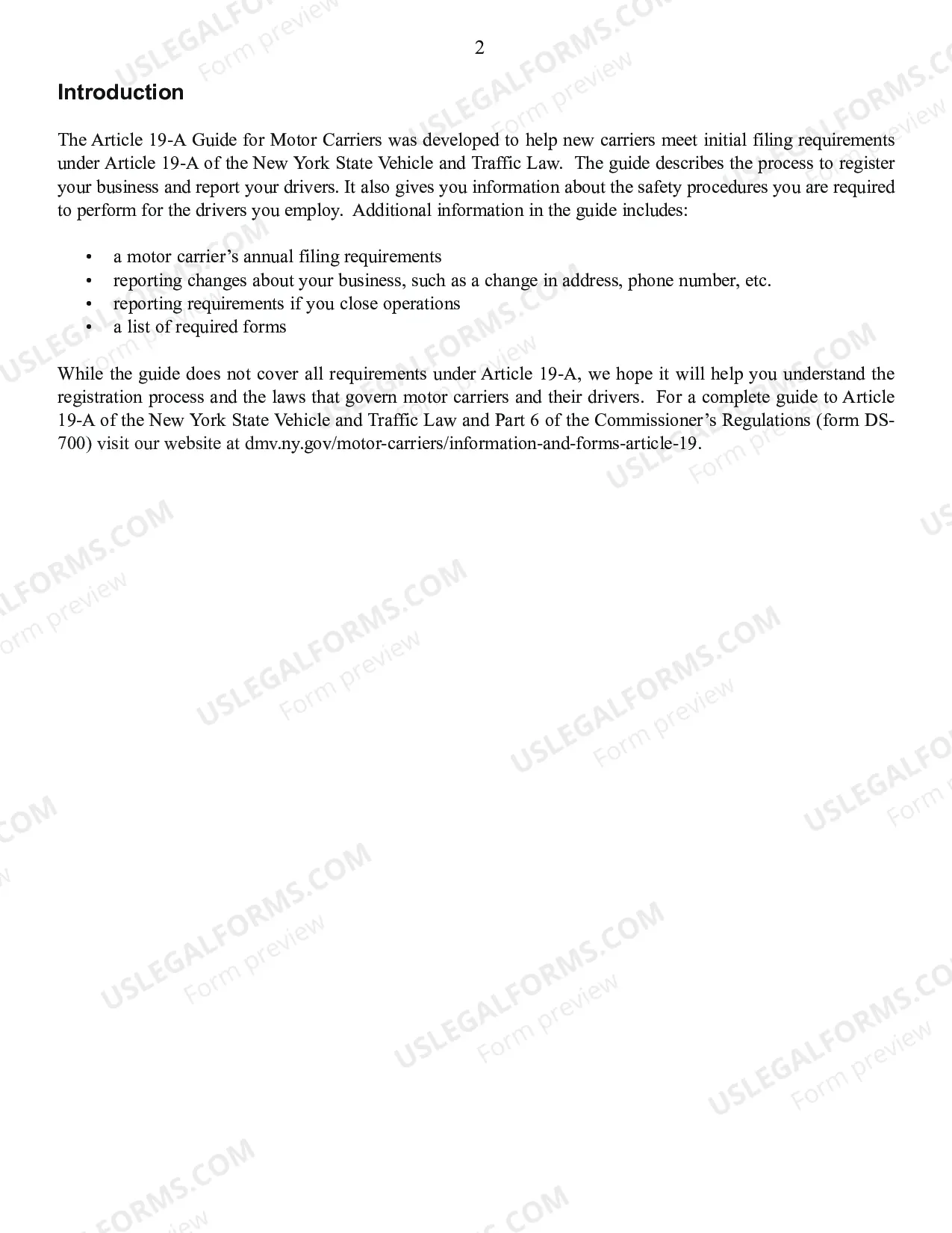 Preview Article 19-A Guide for Motor Carriers