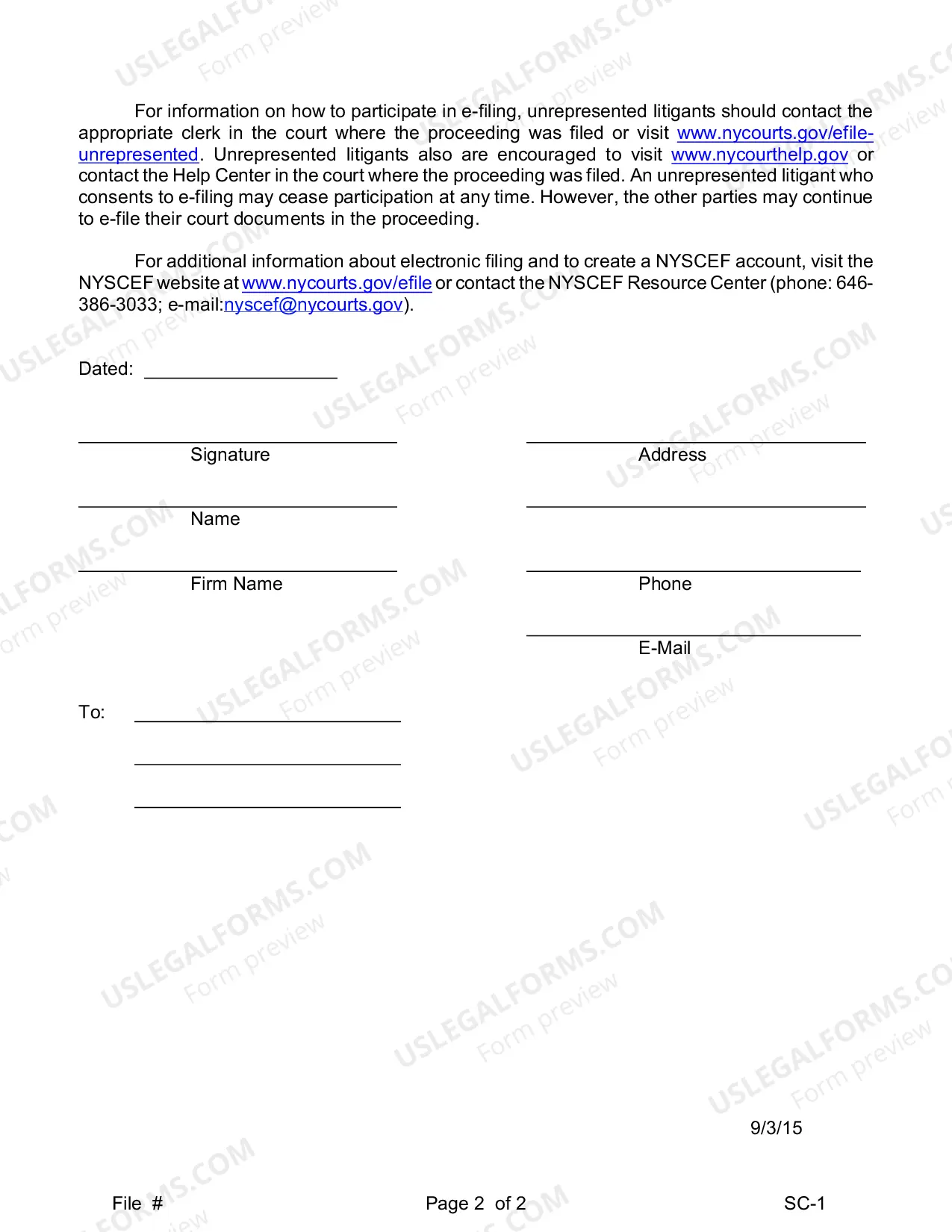 Preview Notice Regarding Availability of Electronic Filing - Supreme Court Cases