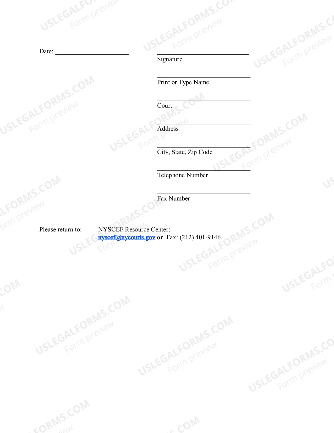Preview Court User Registration Form to Access the E-Filing System