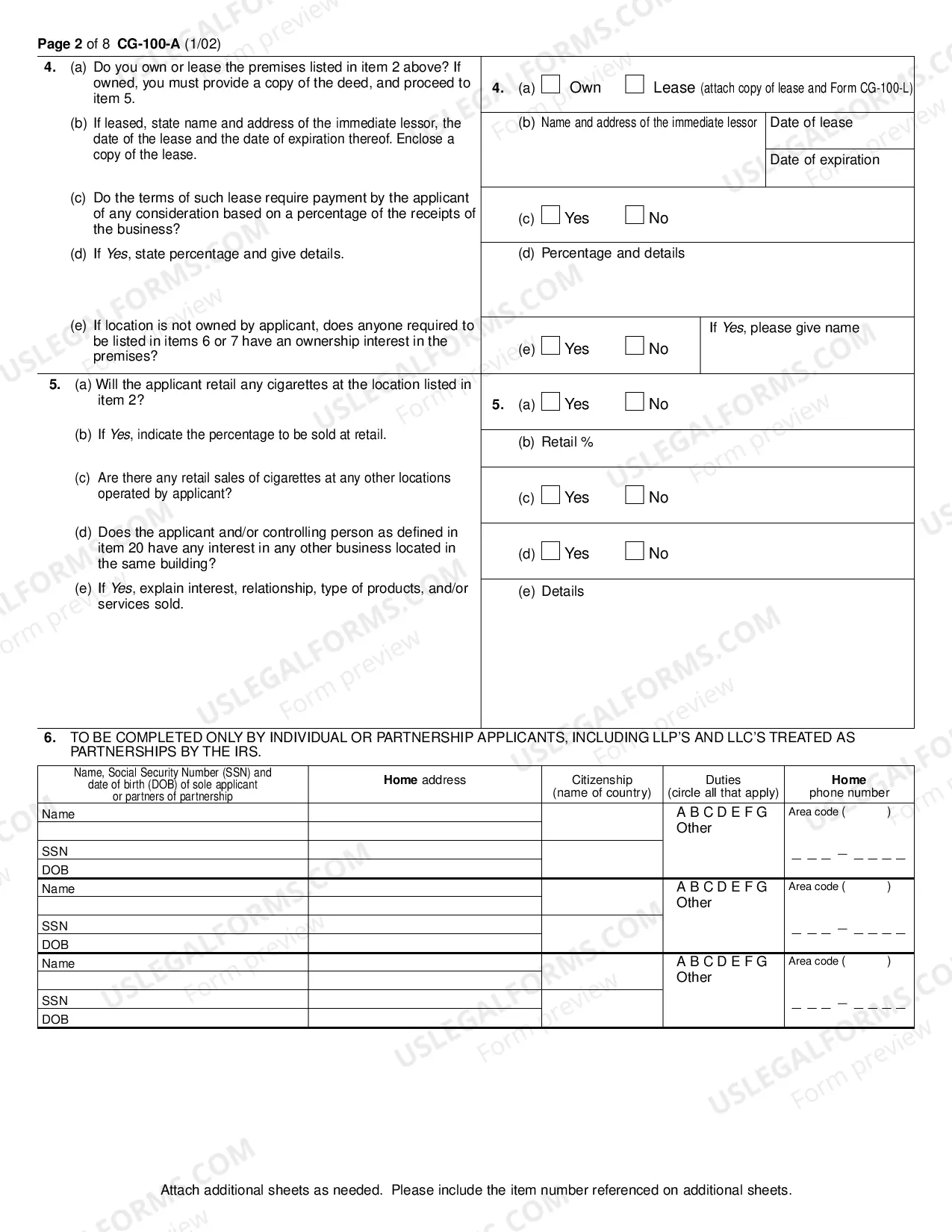 Preview Application for License as a Cigarette Agent or Agent/Wholesaler