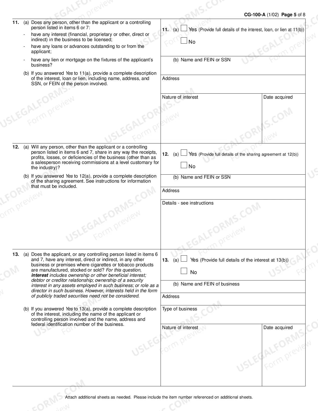 Preview Application for License as a Cigarette Agent or Agent/Wholesaler