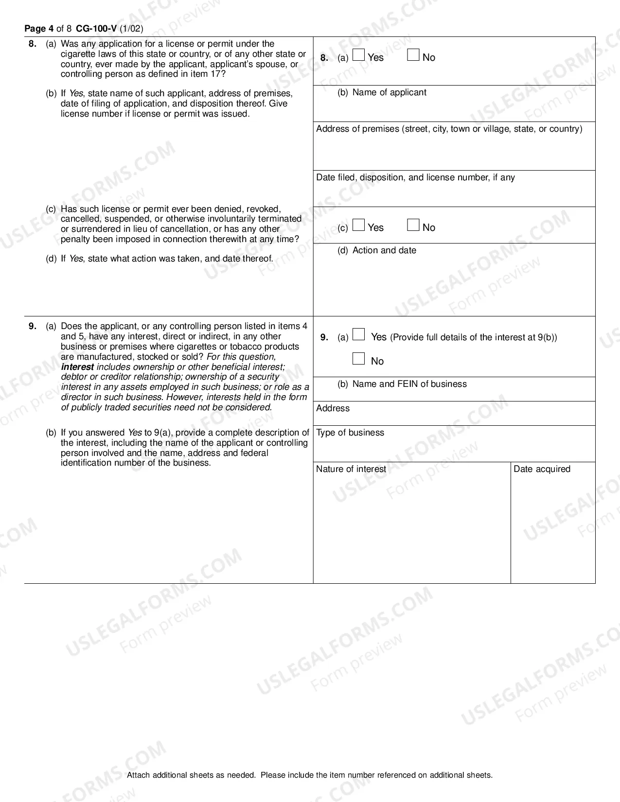 Preview Application for License as a Wholesale Cigarette Dealer Who Only Operates Vending Machines