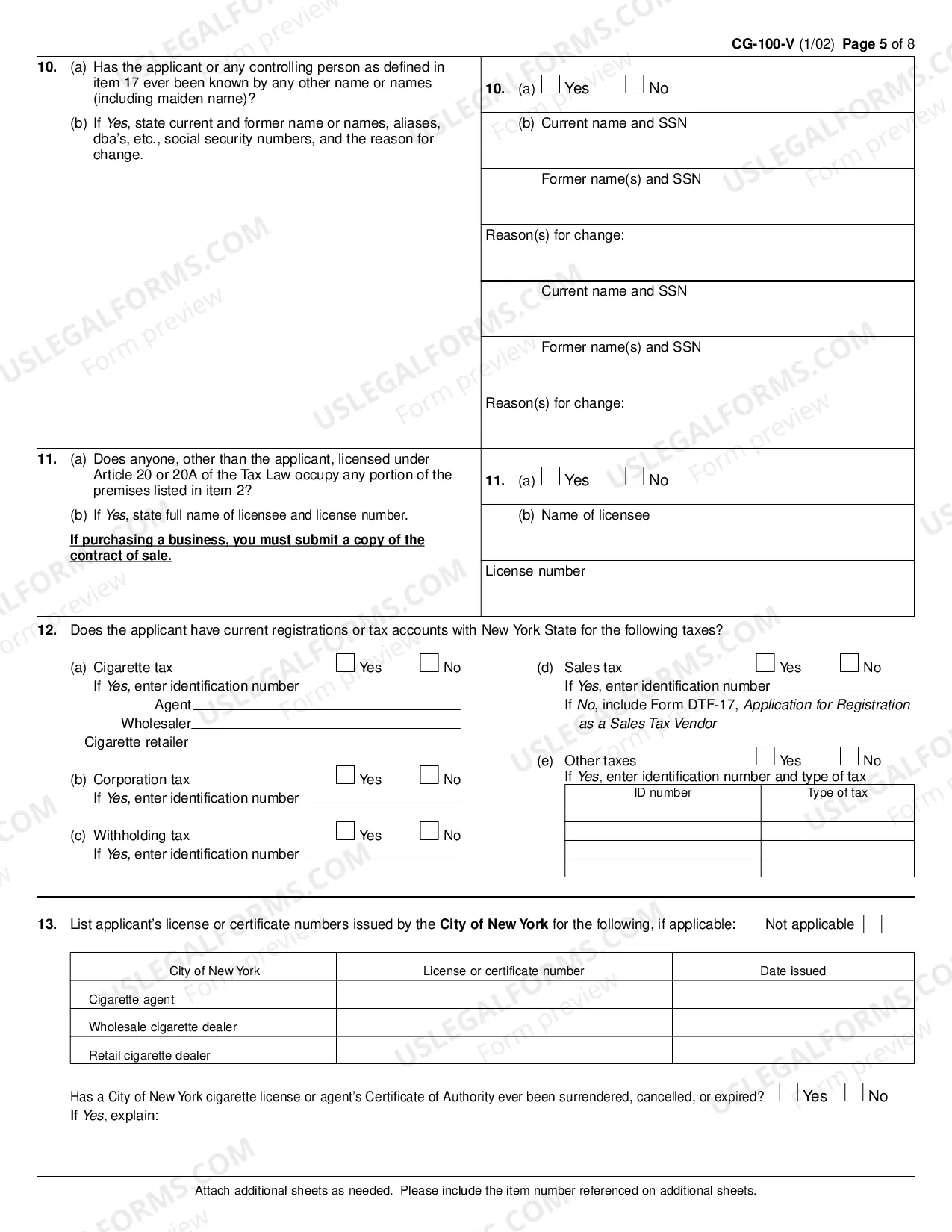 Preview Application for License as a Wholesale Cigarette Dealer Who Only Operates Vending Machines