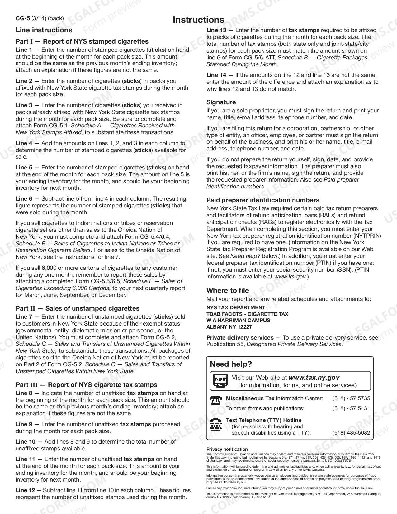 Preview Nonresident Agent Cigarette Tax Report