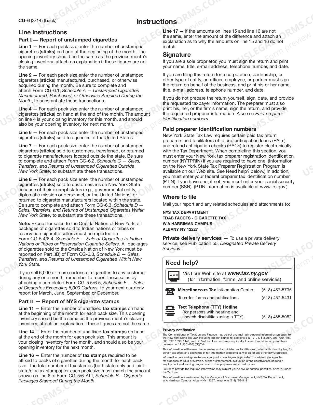 Preview Resident Agent Cigarette Tax Report