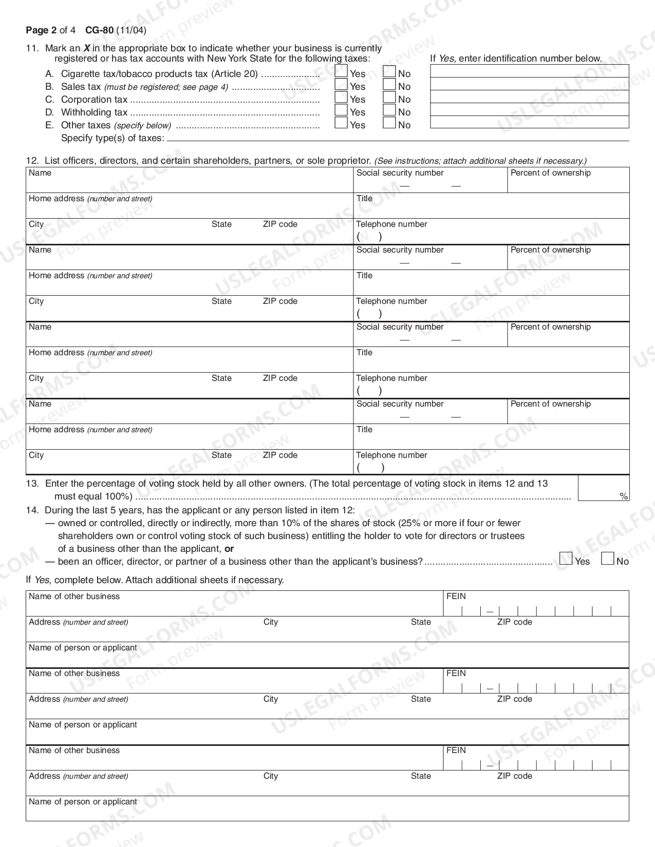 Preview Application for Registration as a Chain Store
