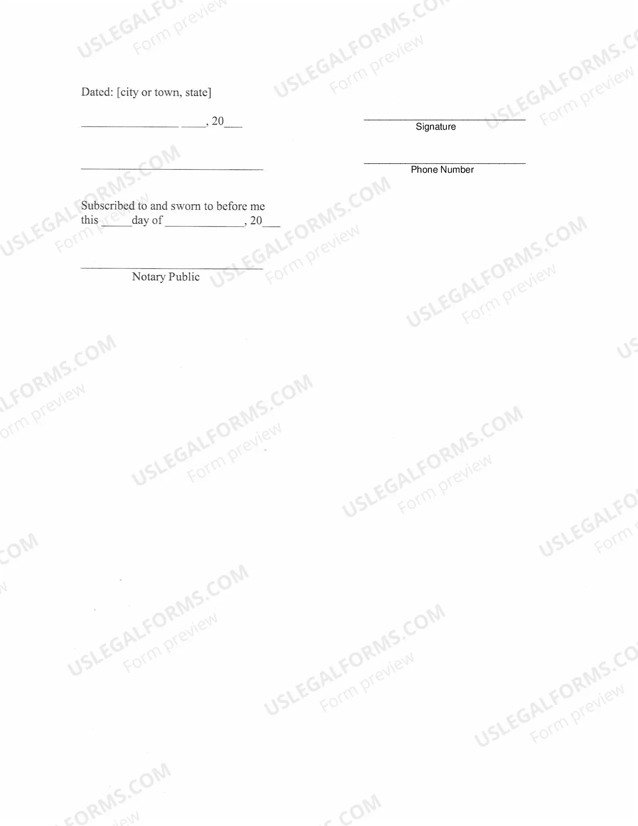 Preview Affidavit In Support of Application To Resign Non-Disciplinary