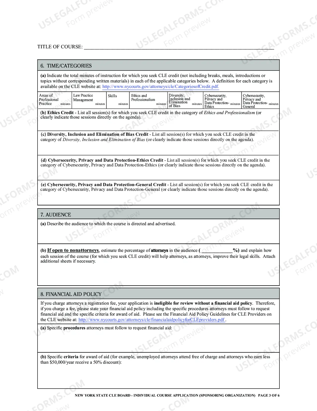 Preview Individual Course (for Sponsoring Organization)