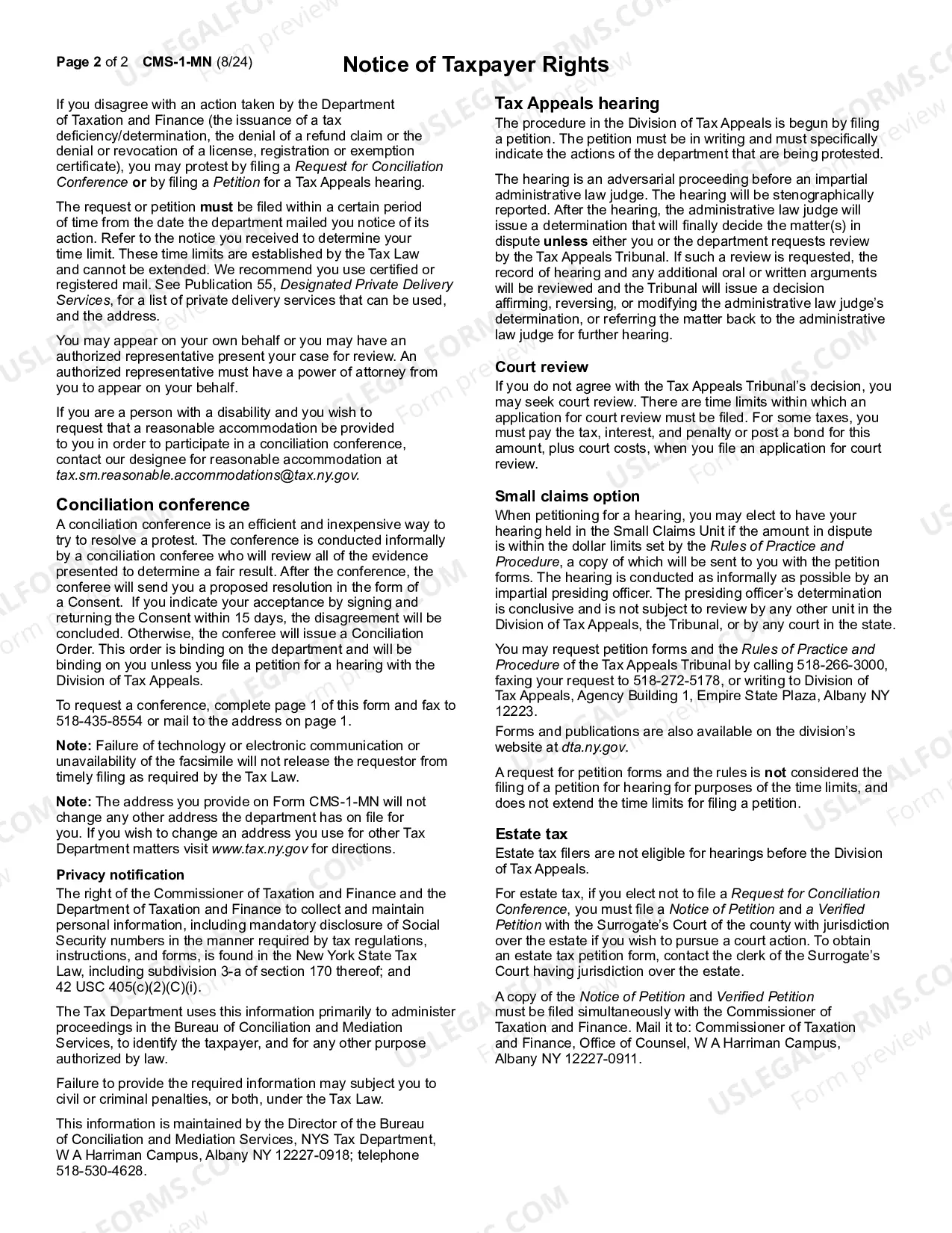 Preview Request For Conciliation Conference