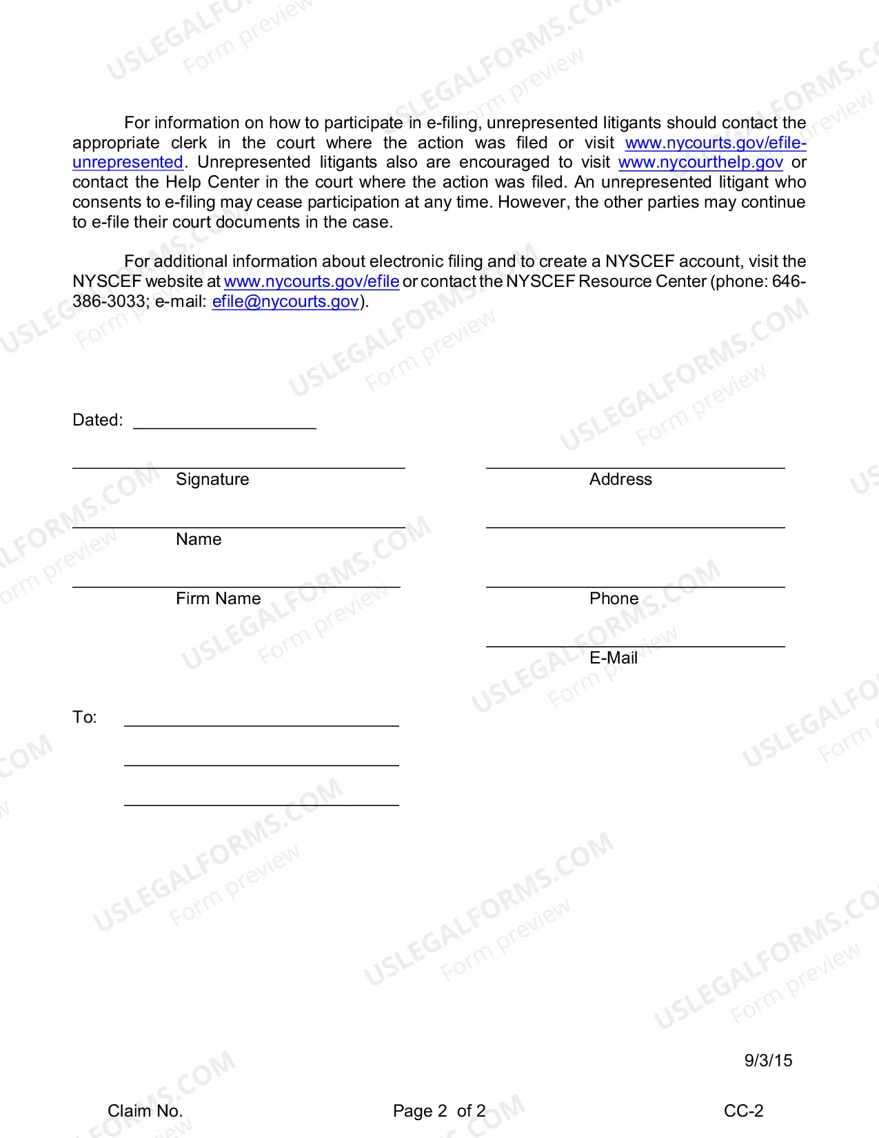 Preview Court Notice Regarding Availability of Electronic Filing
