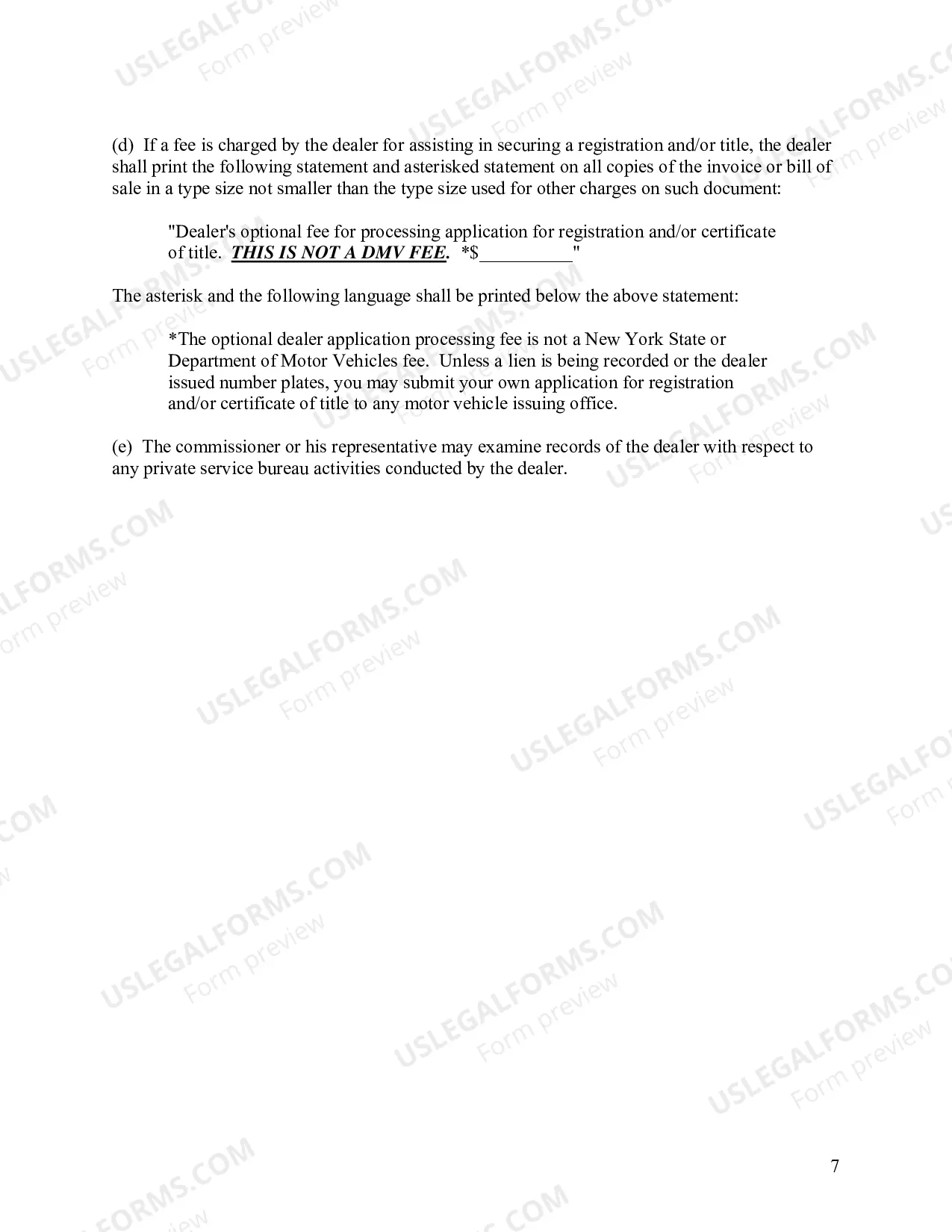 Preview NYS Private Service Bureau Regulations