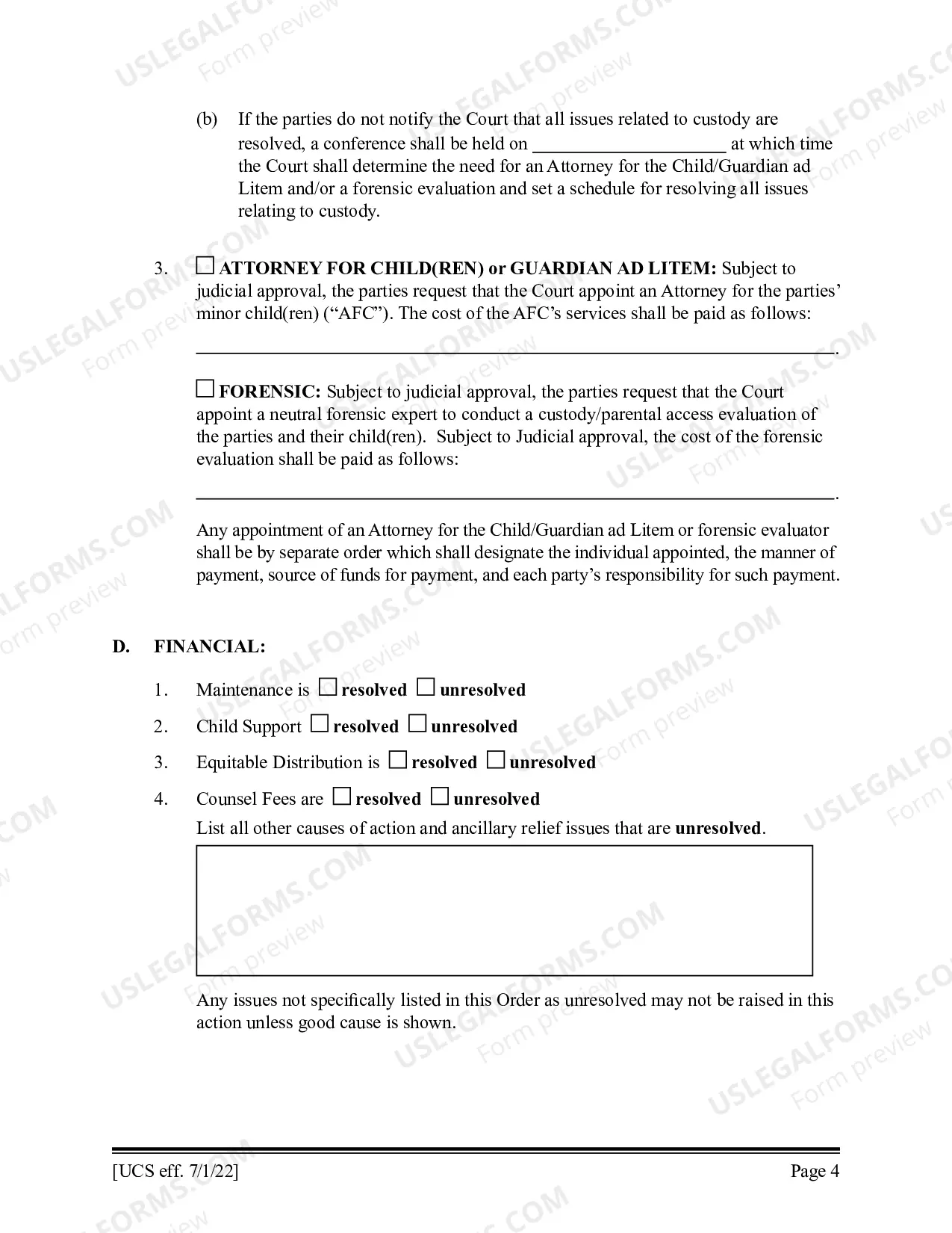 Preview Preliminary Conference Stipulation-Order Contested Matrimonial