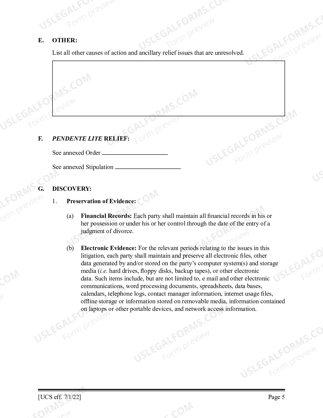 Preview Preliminary Conference Stipulation-Order Contested Matrimonial