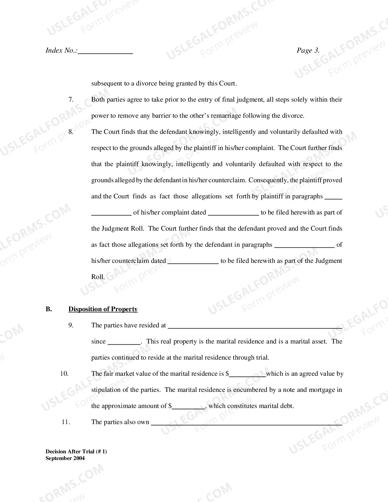 Preview Decision After Trial (No. 1)