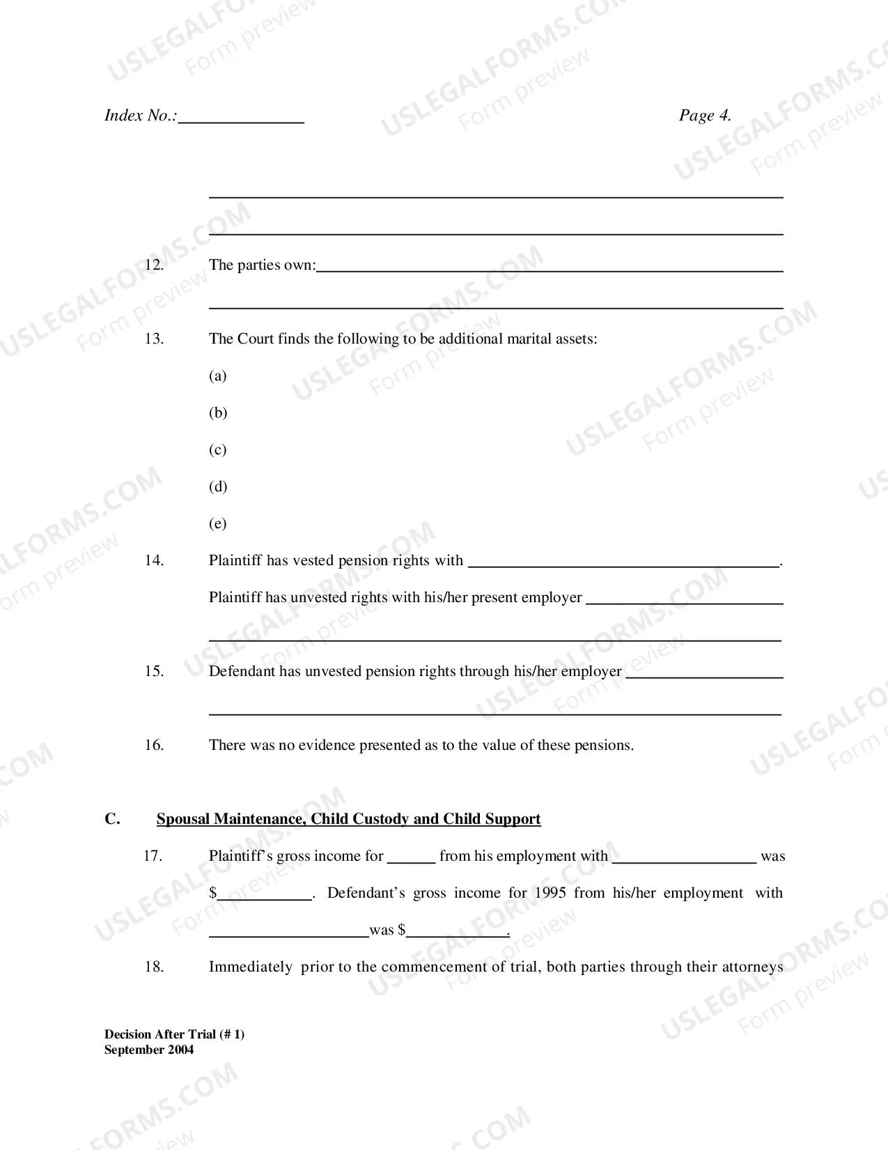 Preview Decision After Trial (No. 1)